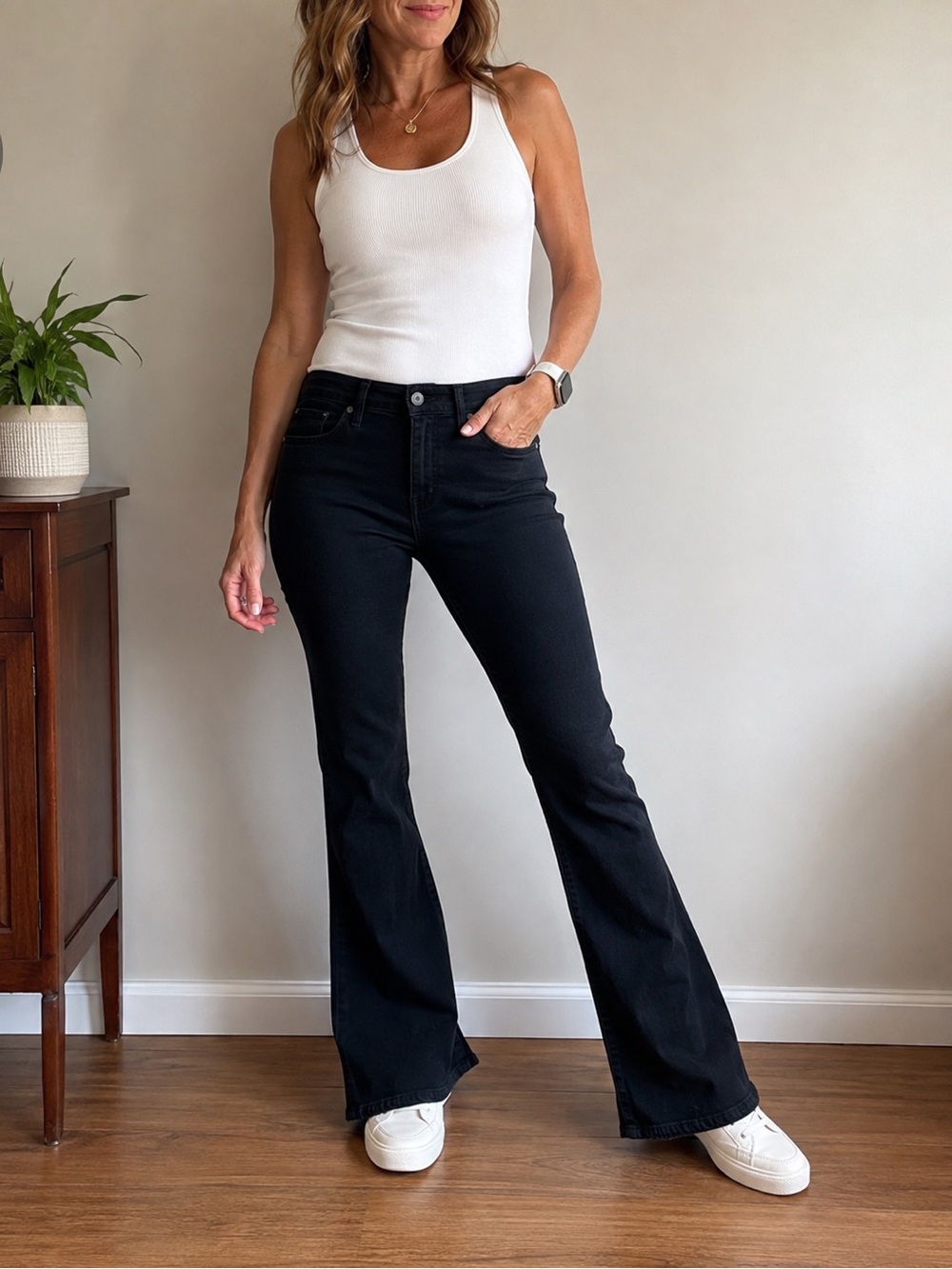 Citizens of Humanity Black Slim Bootcut Flare Jeans Tencel Stretch Size 27 NWOT
